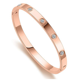 Arihant Jewellery For Women Contemporary Rose Gold Plated Love AD Bracelet