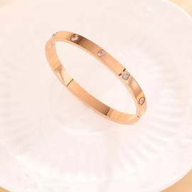 Arihant Jewellery For Women Contemporary Rose Gold Plated Love AD Bracelet