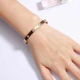 Arihant Jewellery For Women Contemporary Rose Gold Plated Love AD Bracelet