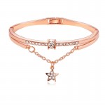 Arihant Rose Gold Plated Star inspired Stone Studded Korean Bracelet For Women and Girls