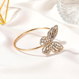 Arihant Gold Plated Butterfly inspired Stone Studded Korean Cuff Bracelet For Women and Girls