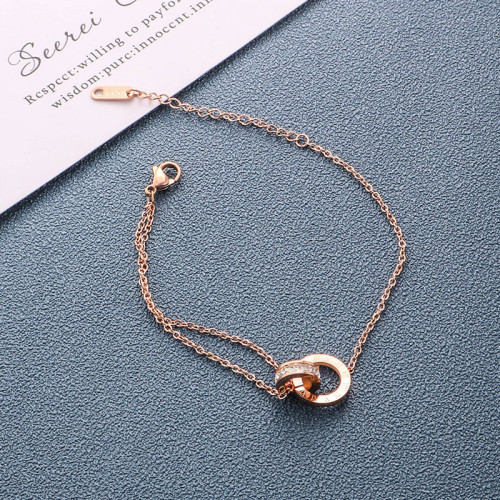 Arihant Stainless Steel Rose Gold Plated CZ Studde...