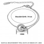 Arihant Stainless Steel Silver Plated CZ Studded Anti Tarnish Roman Numerals Bracelet