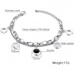 Arihant Stainless Steel Silver Plated Anti Tarnish Contemporary Roman Numerals Bracelet