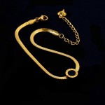 Arihant Gold Plated Stainless Steel Roman Numerals Flat Chain Contemporary