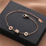 Arihant Stainless Steel Rose Gold Plated Spherical Linked Loops Contemporary Bracelet