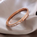 Arihant Stainless Steel Rose Gold Plated Mother Of Pearls Contemporary Bracelet
