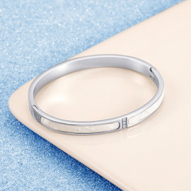 Arihant Stainless Steel Silver Plated Mother Of Pearls Contemporary Bracelet