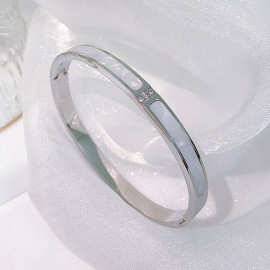 Arihant Stainless Steel Silver Plated Mother Of Pearls Contemporary Bracelet