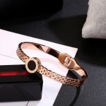 Arihant Stainless Steel Rose Gold Plated Roman numerals Zig Zag Style Contemporary Bracelet