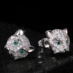 Arihant Silver Plated Green Eyed Contemporary Earrings