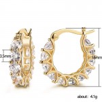 Arihant Gold Plated American Diamond Studded Contemporary Hoop Earrings