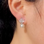 Arihant Silver Plated American Diamond Studded Korean Earrings