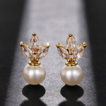 Arihant Gold Plated American Diamond Studded Korean Earrings