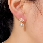 Arihant Gold Plated American Diamond Studded Korean Earrings