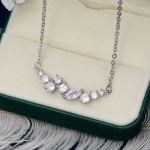 Arihant Silver Plated American Diamond Studded Contemporary Pendant