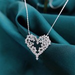 Arihant Silver Plated American Diamond Studded Heart Themed Pendant