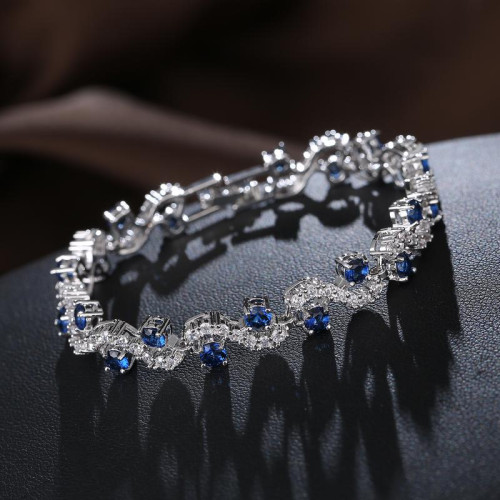 Arihant Rose Plated Blue AD Bracelet 3003