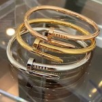 Arihant Gold, Rose Gold and Silver Plated Stainless Steel Anti Tarnish Nail Bracelet Combo of 3