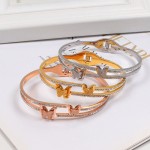 Arihant Stainless Steel Gold, Rose Gold and Silver Plated Butterfly inspired AD Studded Bracelet