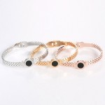 Arihant Stainless Steel Gold, Rose Gold and Silver Roman numerals Zig Zag Style Contemporary Bracelet
