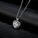 Platinum Plated American Diamond Hearts Jewellery Set 4075