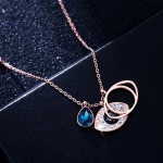 Arihant Stainless Steel Rose Gold Plated & Silver Plated American Diamond Studded Evil Eye Pendant