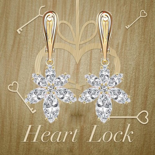 American Diamond Floral Earrings 1053