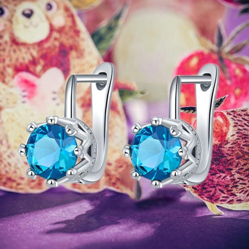 Arihant Platinum Plated Crystal Stud Earrings 2204
