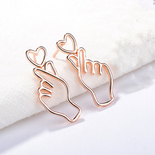 Arihant Rose Gold Plated Finger Heart Style Korean...