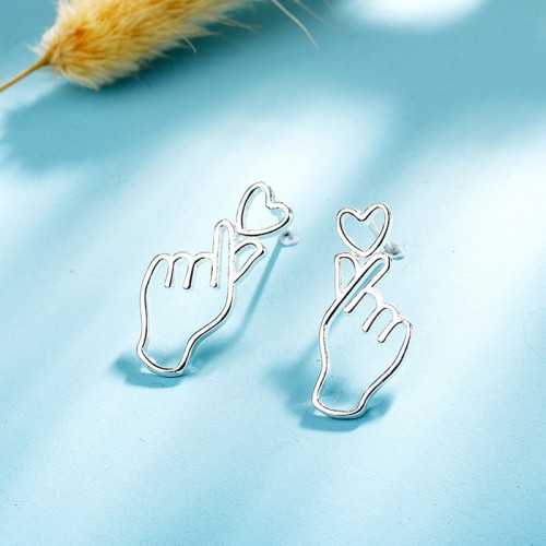 Arihant Silver Plated Finger Heart Style Korean St...