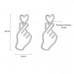 Arihant Silver Plated Finger Heart Style Korean Stud Earrings