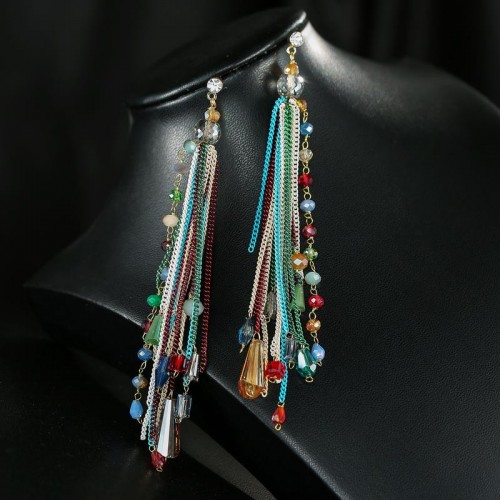 Arihant Multicolour Contemporary Tassel Earrings 2508