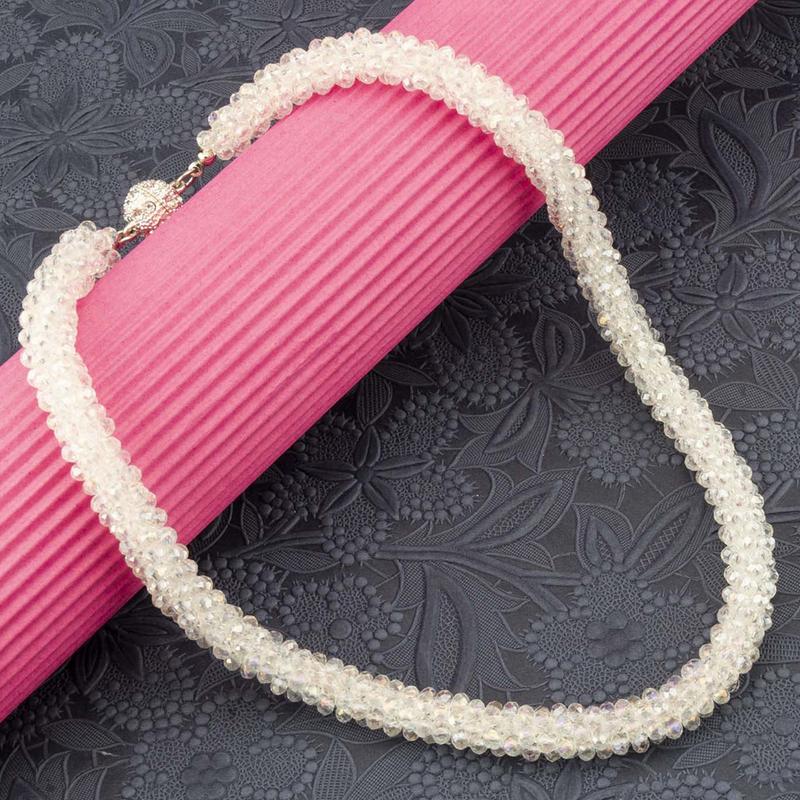 Arihant White Silver Plated Beaded Handcrafted Necklace 8041