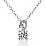 Arihant Silver Plated Crystal Studded Mayur themed Solitaire Pendant