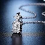 Arihant Silver Plated Crystal Studded Geometrical Anti Tarnish Solitaire Pendant