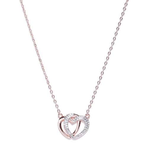 Rose Gold Plated Connected hearts Pendant 2059