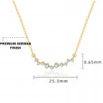 Arihant Gold Plated American Diamond Studded Contemporary Korean Pendant