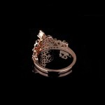 Arihant Women's Fashion AD Crown Design Rose Gold Plated Pluhsy Ring For Women/Girls 5042