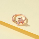 Arihant Ravishing AD Adjustable Ring Jewellery For Women (Rose Gold)
