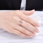 Arihant Rose Gold Plated American Diamond Studded Swan Shape Contemporary Korean Finger Ring