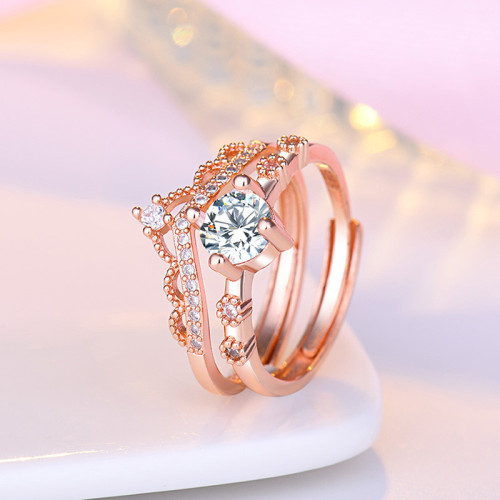 Arihant Rose Gold Plated American Diamond Studded ...