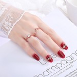 Arihant Rose Gold Plated American Diamond Studded Crown Shape Contemporary Korean Finger Ring