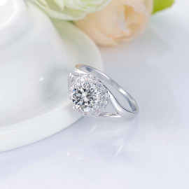 Arihant Platinum Plated American Diamond Fashion Ring 5121