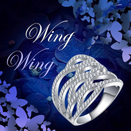 Arihant Platinum Plated American Diamond Fashion Ring 5138