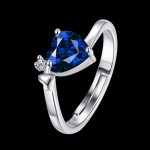 Arihant Romantic Heart Crystal Silver Plated Splendid Ring For Women/Girls 5165