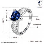 Arihant Mesmerizing Crystal Heart Silver Plated Elegant Ring For Women/Girls 5169