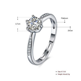 Arihant Tantalizing Crystal & AD Silver Plated Delicate Ring For Women/Girls 5173