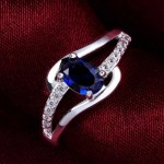 Arihant Ravishing AD & Crystal Silver Plated Trendy Ring For Women/Girls 5180