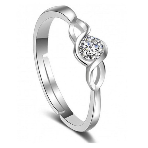 Arihant Delicate American Diamond Silver Plated El...